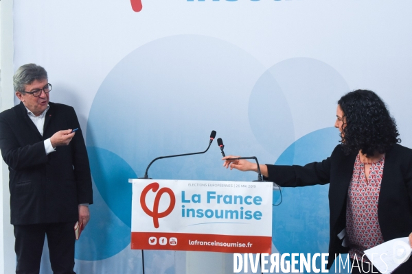 La France Insoumise. Elections européennes. Conférence de presse.