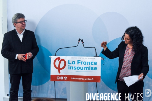 La France Insoumise. Elections européennes. Conférence de presse.