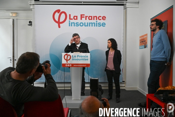 La France Insoumise. Elections européennes. Conférence de presse.