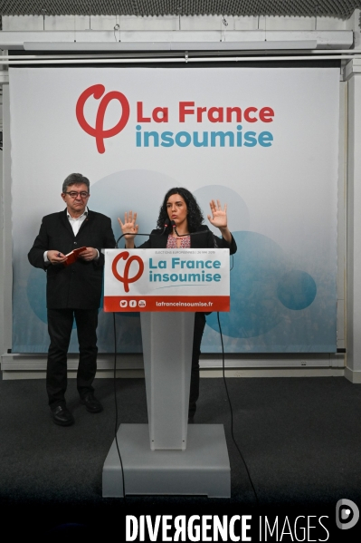 La France Insoumise. Elections européennes. Conférence de presse.