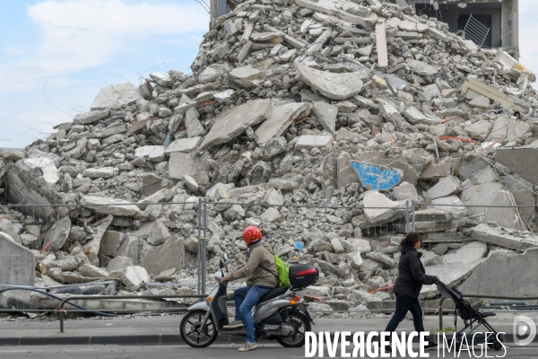 Programme national de renouvellement urbain demolition de la tour Plein Ciel à Valence