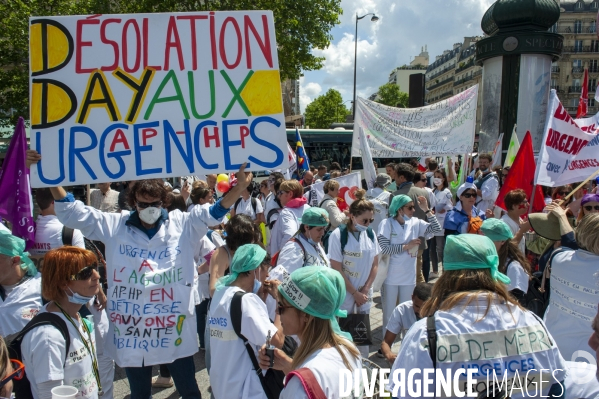 Manifestation nationale du personnel des urgences