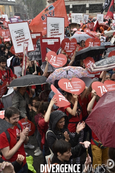 Marche L214 pour la fermeture des abattoirs 2019. Walk to the closure of slaughterhouses.