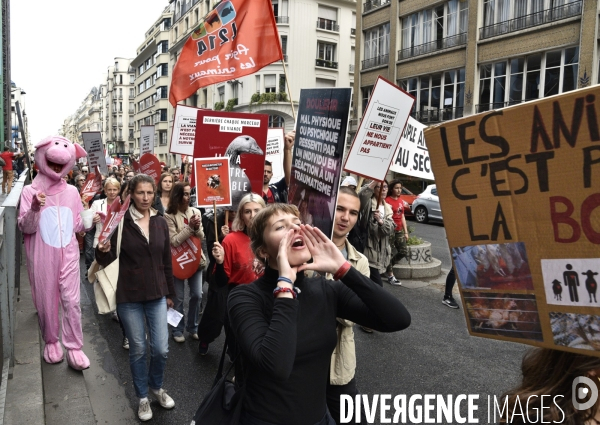 Marche L214 pour la fermeture des abattoirs 2019. Walk to the closure of slaughterhouses.