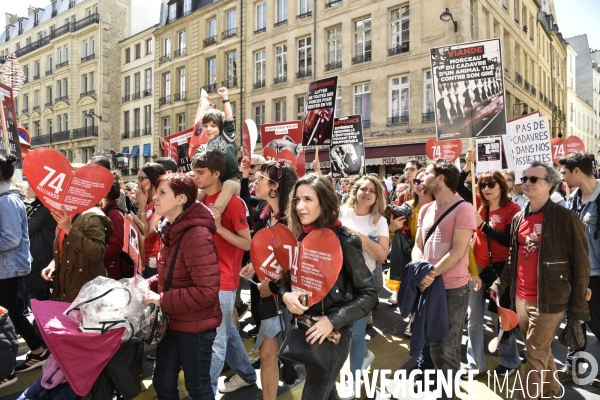 Marche L214 pour la fermeture des abattoirs 2019. Walk to the closure of slaughterhouses.