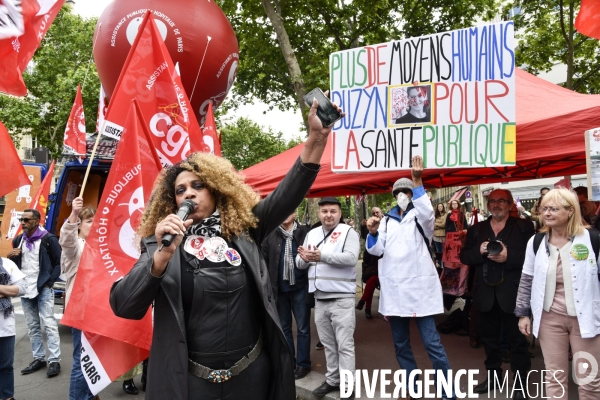 Greve nationale des hopitaux  il y a urgence , rassemblement pour la défense de l hopital public.