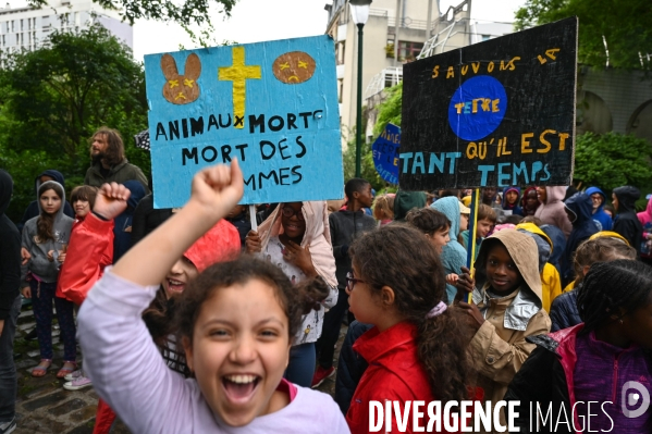 Ecole Julien Lacroix. Manifestation pour sauver la planète.