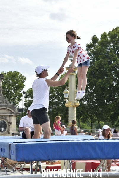 Journée Olympique pour les parisiens, place de la Concorde