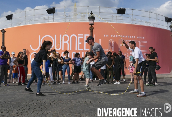 Journée Olympique pour les parisiens, place de la Concorde