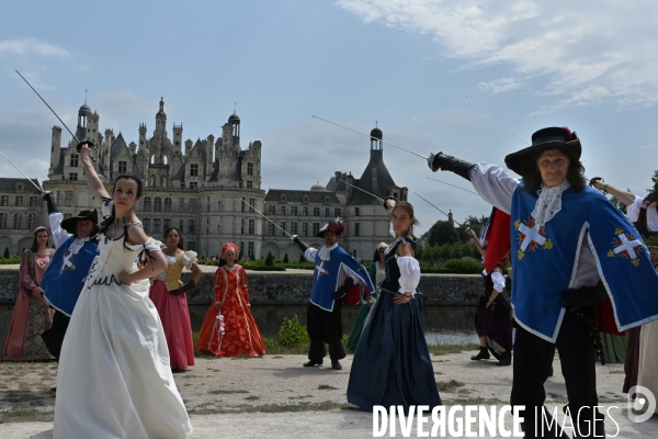 Inaugaration du passage  de la Route équestre européenne d Artagnan par le château de Chambord