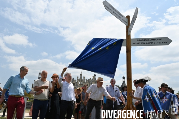 Inaugaration du passage  de la Route équestre européenne d Artagnan par le château de Chambord