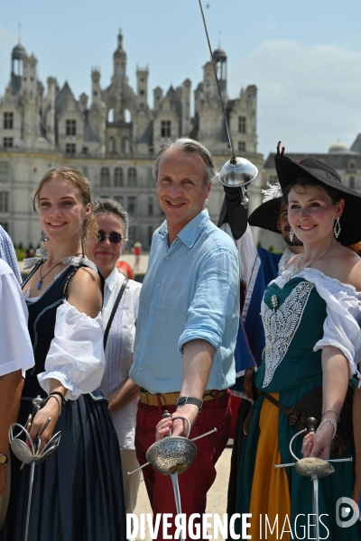 Inaugaration du passage  de la Route équestre européenne d Artagnan par le château de Chambord