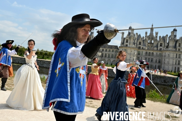 Inaugaration du passage  de la Route équestre européenne d Artagnan par le château de Chambord