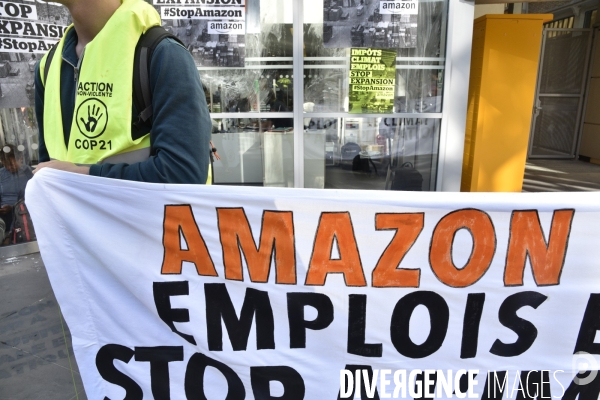 Blocage d AMAZON. Action pour une justice climatique et sociale. Désobéissance civile en lutte contre l effondrement écologique et le réchauffement climatique