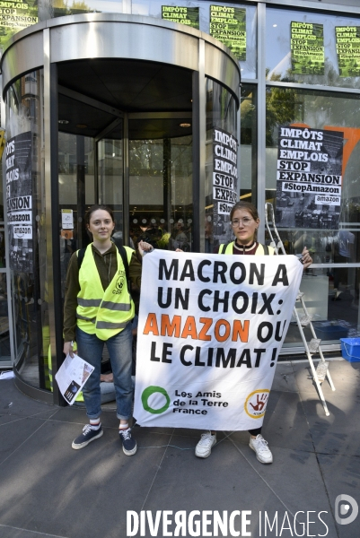 Blocage d AMAZON. Action pour une justice climatique et sociale. Désobéissance civile en lutte contre l effondrement écologique et le réchauffement climatique