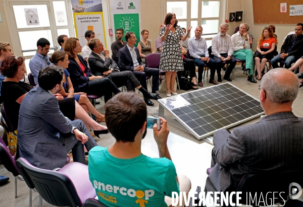 La coopérative Enercitif et Anne Hidalgo lancent la premiere centrale solaire citoyenne