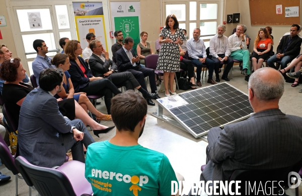 La coopérative Enercitif et Anne Hidalgo lancent la premiere centrale solaire citoyenne