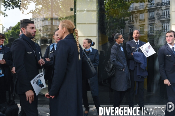 Rassemblement de salariés de la compagnie Aigle Azur