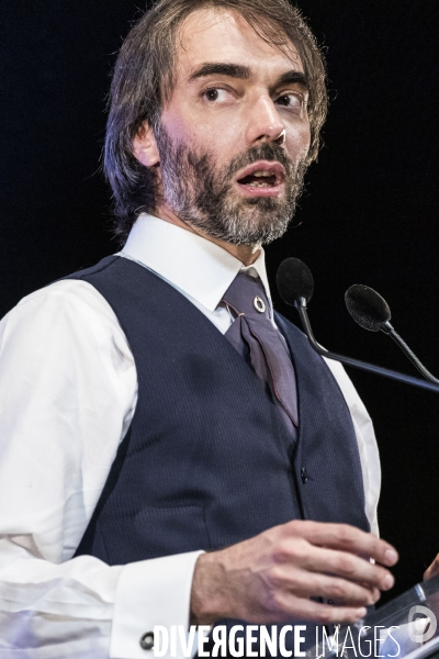 Meeting de Cedric Villani au théâtre du Gymnase.