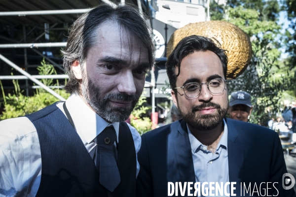 Meeting de Cedric Villani au théâtre du Gymnase.
