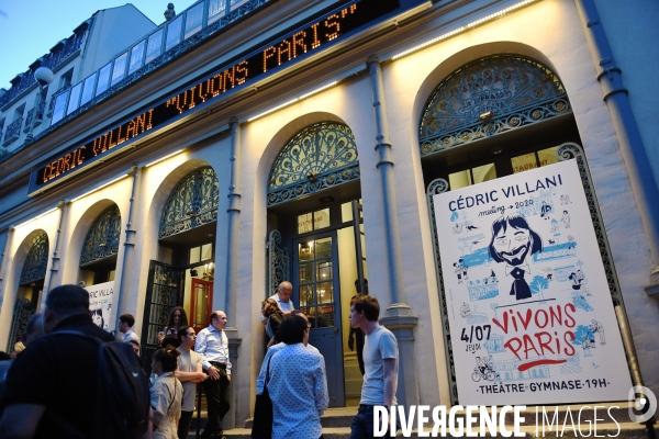 Meeting de cedric Villani pour les municipales parisiennes