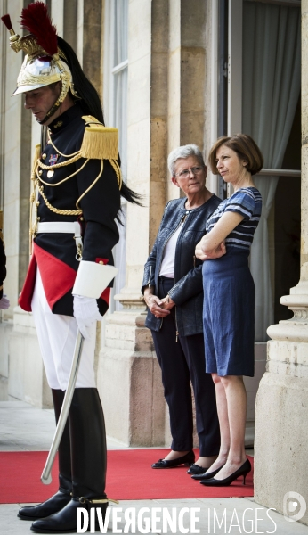 Le Président Emmanuel MACRON à la traditionnelle réception de l hôtel de Brienne.