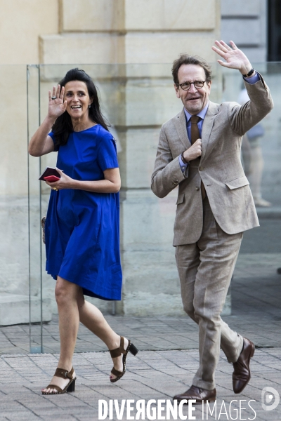 Le Président Emmanuel MACRON à la traditionnelle réception de l hôtel de Brienne.