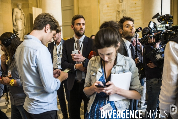 Assemblee nationale, suite a l annonce de la demission du ministre francois de rugy.