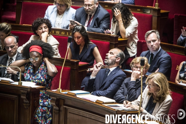 Assemblee nationale, suite a l annonce de la demission du ministre francois de rugy.