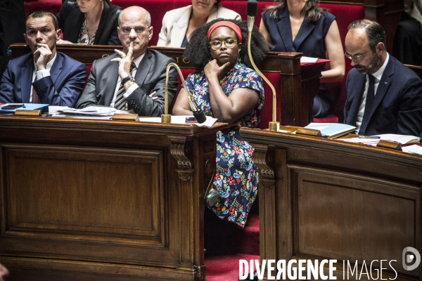 Assemblee nationale, suite a l annonce de la demission du ministre francois de rugy.