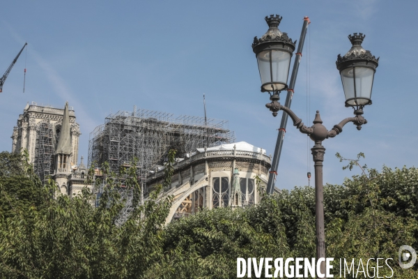 Notre dame le chantier trois mois apres