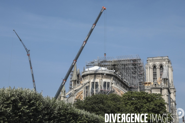 Notre dame le chantier trois mois apres