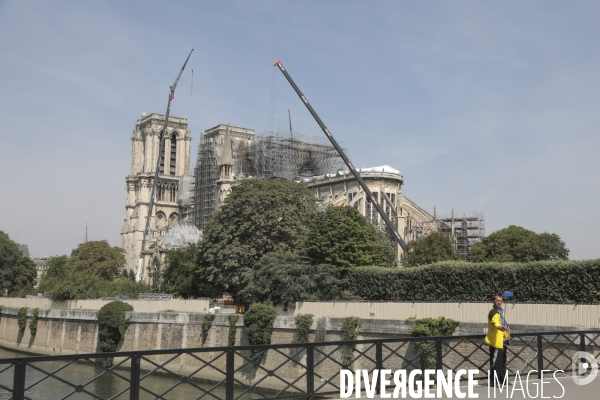 Notre dame le chantier trois mois apres