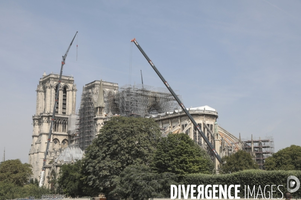 Notre dame le chantier trois mois apres