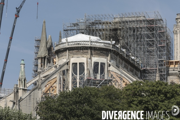 Notre dame le chantier trois mois apres