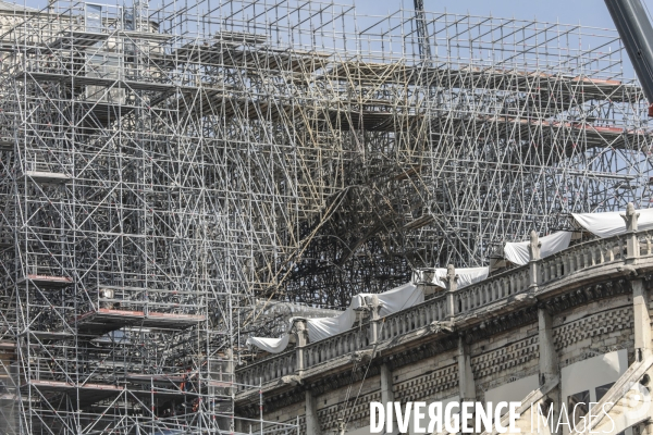 Notre dame le chantier trois mois apres