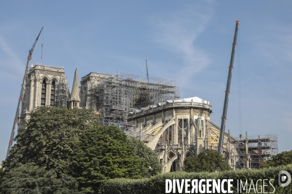 Notre dame le chantier trois mois apres