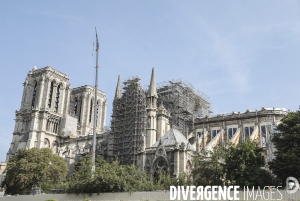 Notre dame le chantier trois mois apres