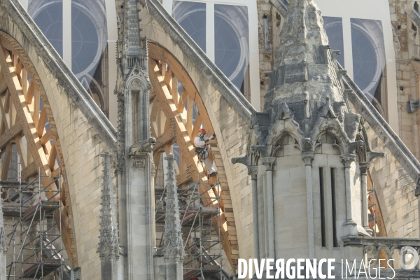 Notre dame le chantier trois mois apres