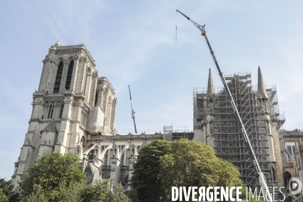 Notre dame le chantier trois mois apres