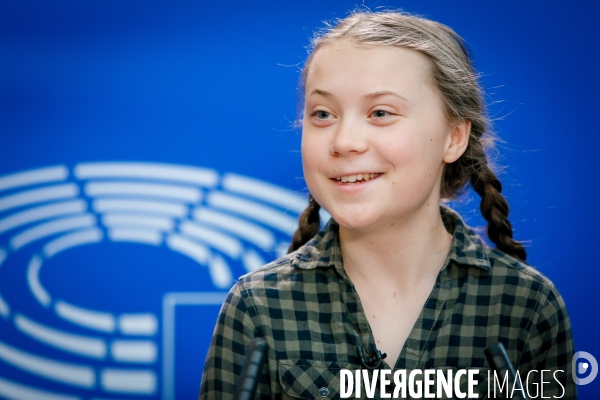 Greta Thunberg au parlement de Strasbourg