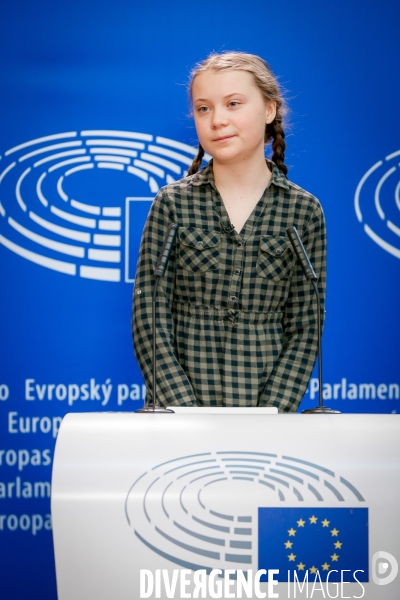 Greta Thunberg au parlement de Strasbourg