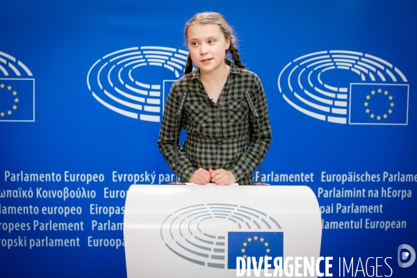 Greta Thunberg au parlement de Strasbourg