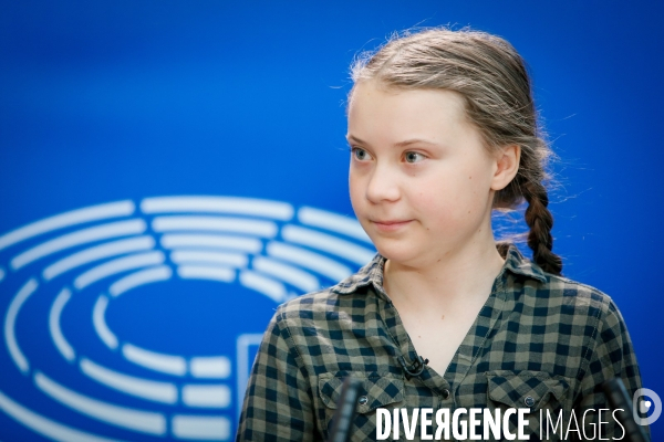 Greta Thunberg au parlement de Strasbourg