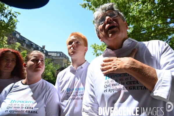 Assemblée nationale.  Vote du CETA. Traité de libre échange.