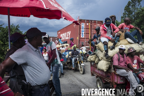 Echanges commerciaux a la frontiere entre haiti et la republique dominicaine.