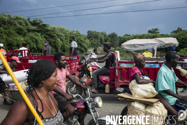 Echanges commerciaux a la frontiere entre haiti et la republique dominicaine.