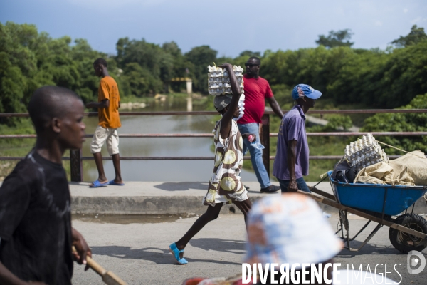 Echanges commerciaux a la frontiere entre haiti et la republique dominicaine.