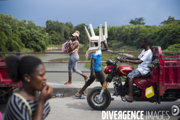 Echanges commerciaux a la frontiere entre haiti et la republique dominicaine.