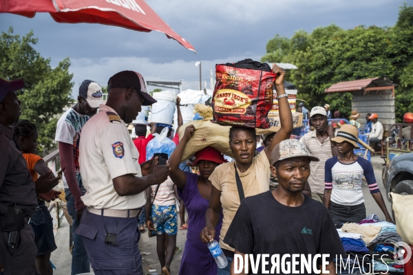 Echanges commerciaux a la frontiere entre haiti et la republique dominicaine.